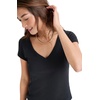 image:imageSplendid Womens Faye 1x1 V Neck TeeBlack
