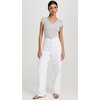 image:imageSplendid Womens Faye 1x1 V Neck TeeHeather Grey