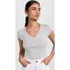image:imageSplendid Womens Faye 1x1 V Neck TeeHeather Grey