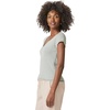 image:imageSplendid Womens Faye 1x1 V Neck TeeSoft Vintage Olive Branch Stripe