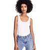 image:imageSplendid Womens Zuma 2x1 Rib Scoop Tank TopWhite