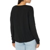image:imageSplendid Zander Long Sleeve Cotton Modal Slub Easy Crew TeeBlack