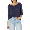 image:imageSplendid Zander Long Sleeve Cotton Modal Slub Easy Crew TeeNavy