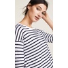 image:imageSplendid Zander Long Sleeve Cotton Modal Slub Easy Crew TeeNavyOffwhite