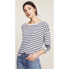 image:imageSplendid Zander Long Sleeve Cotton Modal Slub Easy Crew TeeNavyOffwhite