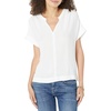 image:imageSplendid Womens Womens Wynne Crepe Short Cap Sleeve BlouseWhite