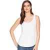 image:imageSplendid Womens Zuma 2x1 Rib Scoop Tank TopWhite