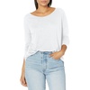 image:imageSplendid Zander Long Sleeve Cotton Modal Slub Easy Crew TeeWhite