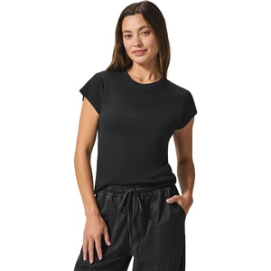 image:imageSplendid Womens Faye 1x1 Crew Neck TeeBlack