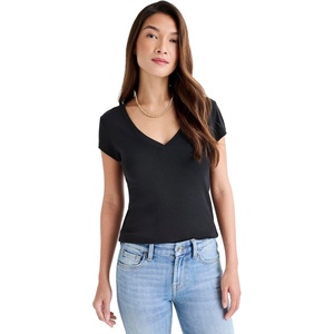 image:imageSplendid Womens Faye 1x1 V Neck TeeBlack