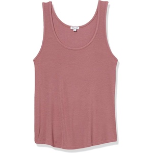 image:imageSplendid Womens Zuma 2x1 Rib Scoop Tank TopDusty Cedar Pink