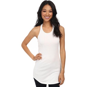 image:imageSplendid Womens Zuma 2x1 Rib Scoop Tank TopWhite Racerback